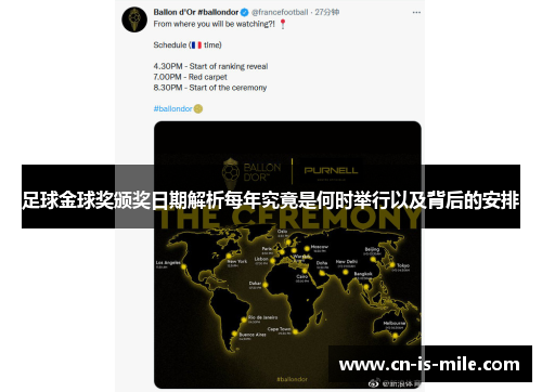 足球金球奖颁奖日期解析每年究竟是何时举行以及背后的安排